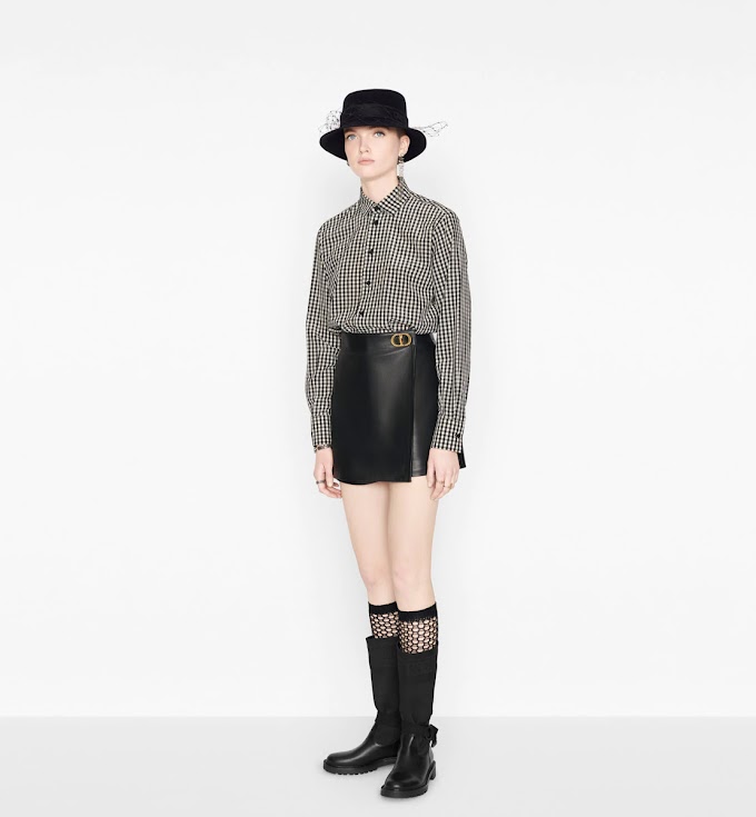 Pantalón corto de piel de Dior 